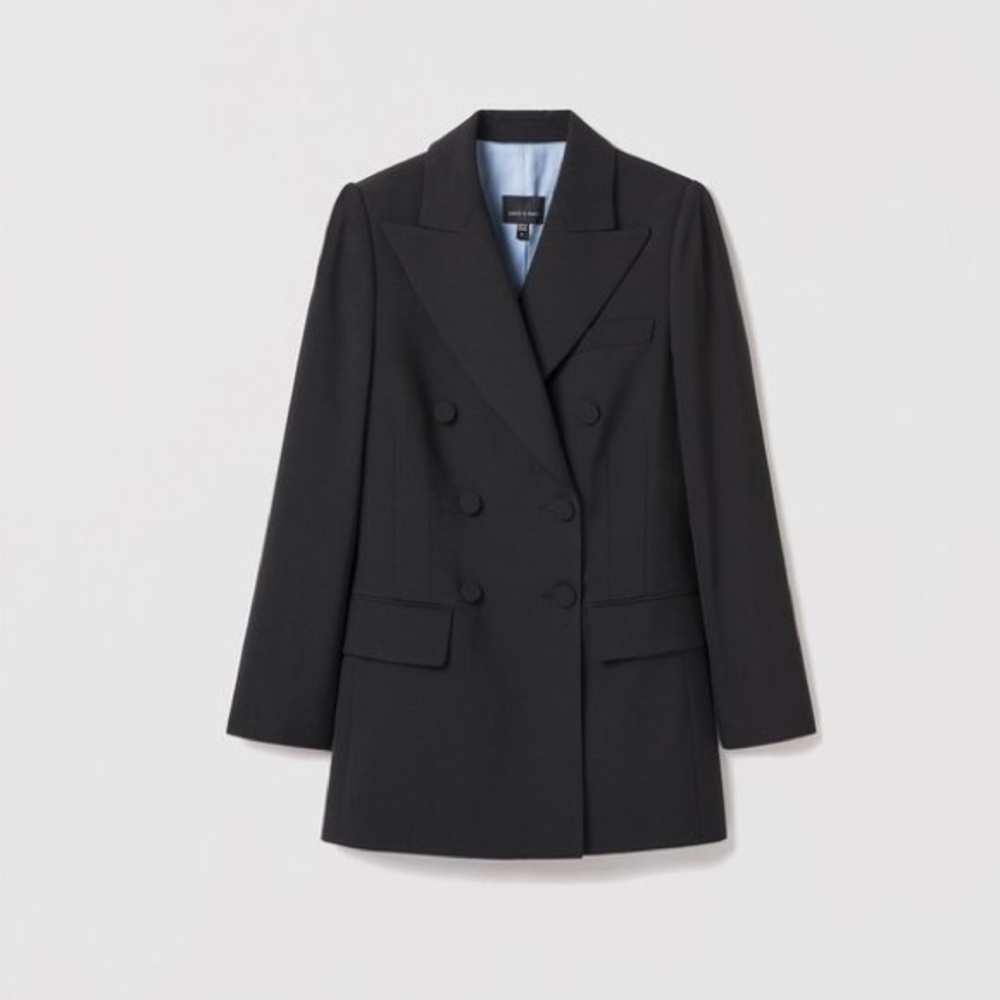 JUDITH & CHARLES double-breasted black blazer size 6